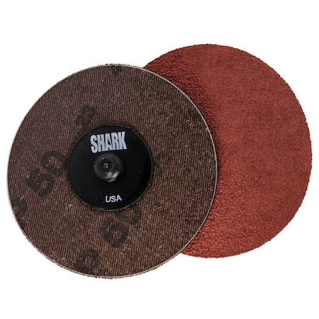 Shark Industries 3" Cloth Backed Grinding Discs 50 Grit A/O Rolock - 25 Pk 43227